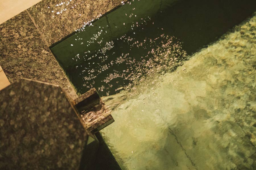 Each room comes with a private natural hot spring bath.